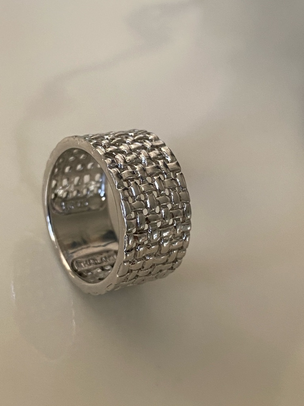 Sterling Silver Woven Band Ring - Picture 3 of 5